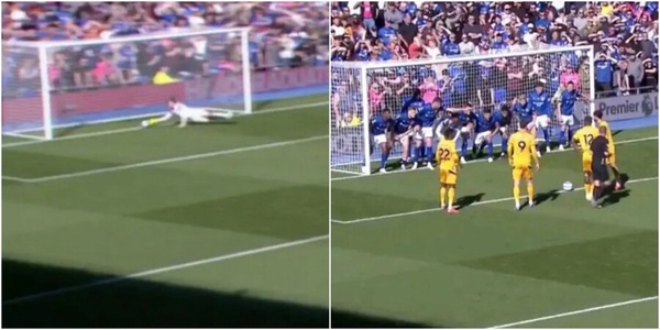 Incredibile in Premier League: ci sono 11 giocatori sulla linea della porta