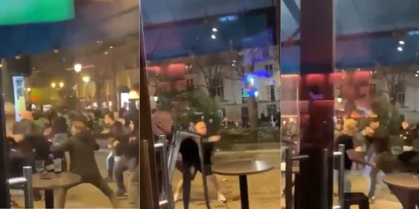 Brutale rissa a Parigi tra tifosi del Psg e dell'Aston Villa: lancio di sgabelli