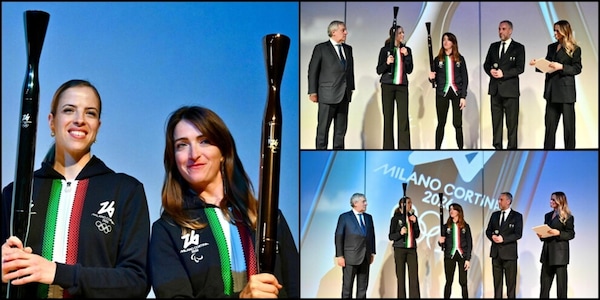 Olimpiadi Milano-Cortina 2026, svelata la torcia olimpica: tutte le foto