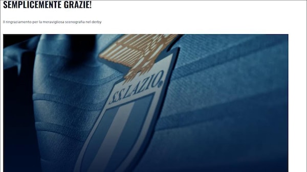 La Lazio ringrazia i tifosi dopo il derby