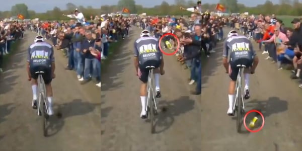 Van der Poel, si è costituito il tifoso che ha lanciato la borraccia