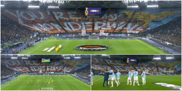 Lazio, coreografia da urlo per la sfida con il Bodo