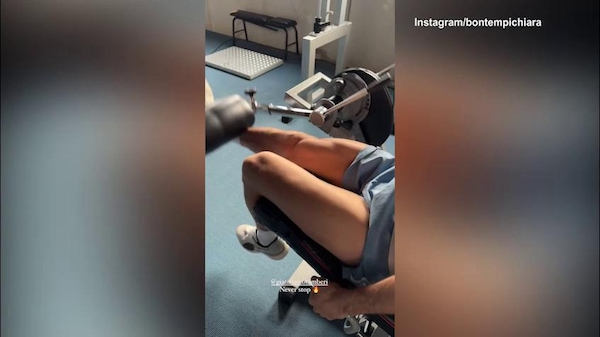 Tamberi e Chiara, coppia anche in palestra