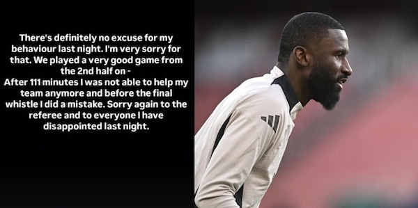 Rudiger, arriva il messaggio di scuse sui social: "Non ero in grado di..."