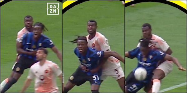 Moviola Inter-Roma, Fabbri al limite: N'Dicka-Bisseck, c'è dubbio rigore