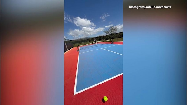 Costacurta sfida il figlio Achille a pickleball