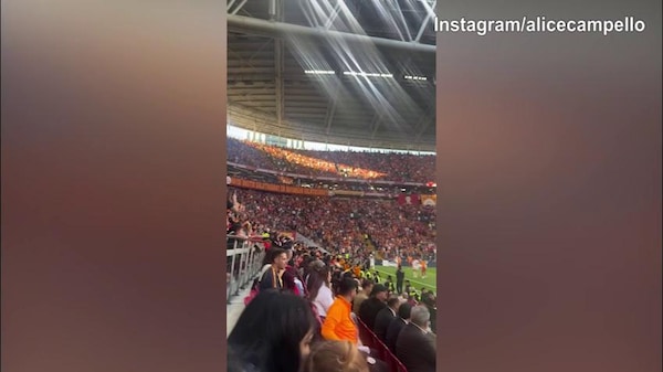 Lady Morata a Istanbul, che atmosfera nello stadio del Galatasaray