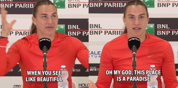 Sabalenka agli Internazionali quasi non ci crede: "Qui sembra il paradiso"