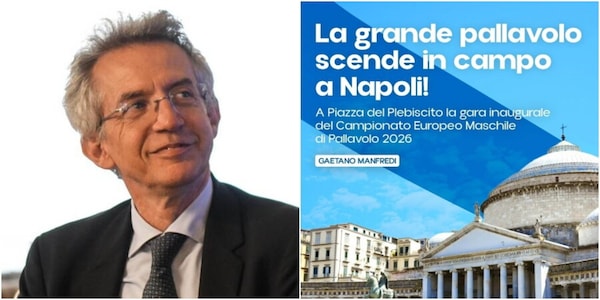 Europeo maschile 2026 volley, gara inaugurale a piazza Plebiscito: la soddisfazione di Manfredi