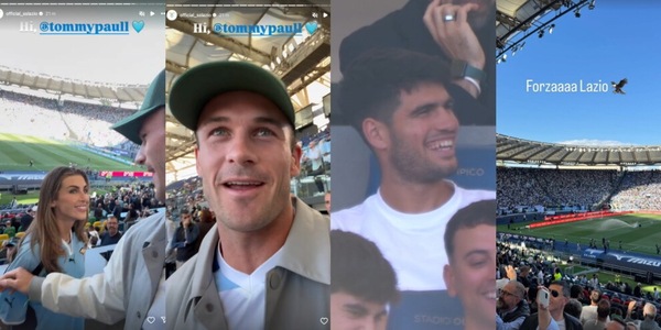 Alcaraz, Paul, Opelka e Venus Williams super tifosi della Lazio: altro che Sinner, beccati in tribuna all'Olimpico