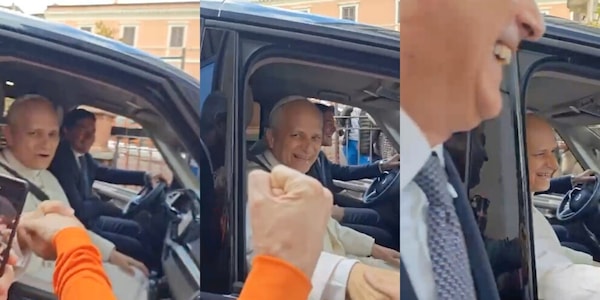 Papa Leone XIV saluta un tifoso: "Forza Roma"