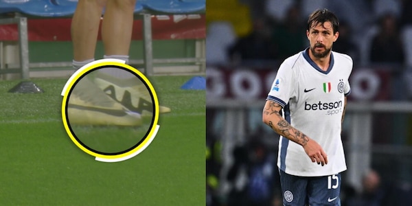 Acerbi e lo scarpino bucato portafortuna: gol contro il Barcellona e indossato contro il Torino