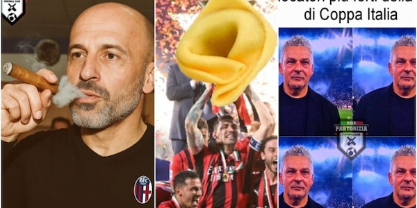Il Bologna vince la coppa Italia: le ironie social si scatenano sul Milan