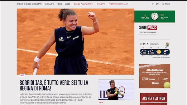Internazionali d'Italia, trionfo Jasmine Paolini: 2-0 contro Gauff