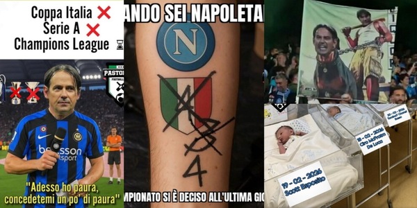Inzaghi alla "Totti", McTominay che "battezza" tutti i futuri bambini: il Napoli Campione d'Italia scatena le ironie social