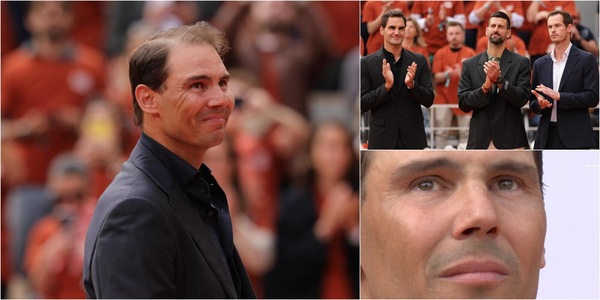 Nadal, lacrime e brividi con Djokovic, Federer e Murray: tutti insieme per la leggenda al Roland Garros