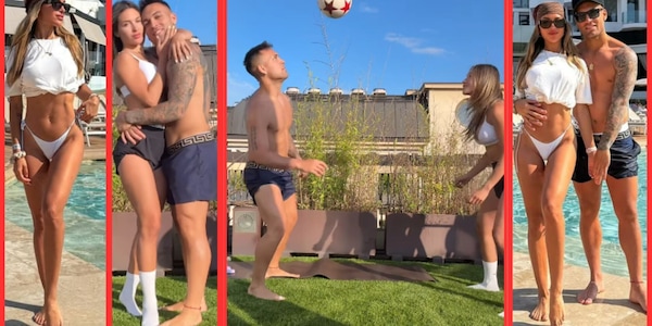 Lautaro Martinez palleggia con la moglie e arriva una richiesta speciale