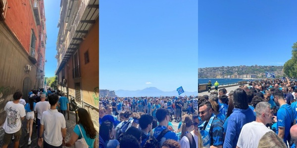 Napoli splende per la festa scudetto: la marea azzurra tra cori e bandiere all'ombra del Vesuvio