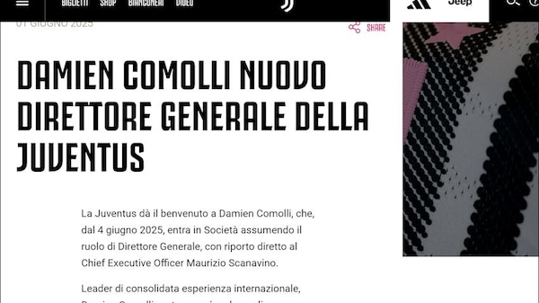 Juventus, ufficiale: Comolli nuovo direttore generale