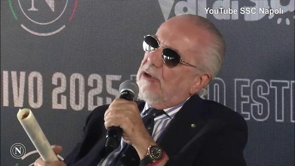 De Laurentiis, attacco alla Juve: "Non ha giocato sempre in maniera chiara"