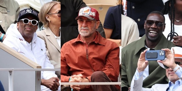 Tra Spike Lee e Omar Sy c'è un grande del calcio al Roland Garros: lo riconoscete?