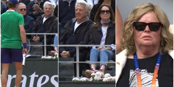 Sinner gli passa davanti, lo sguardo estasiato di Dustin Hoffman diventa virale. E la mamma di Jannik in tribuna...