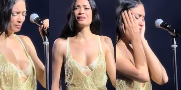 Elodie scoppia a piangere a San Siro, il gesto di Iannone non passa inosservato