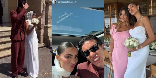 Carnesecchi sposa la sua Valentina: tra gli invitati c'è anche Zaniolo con Sara