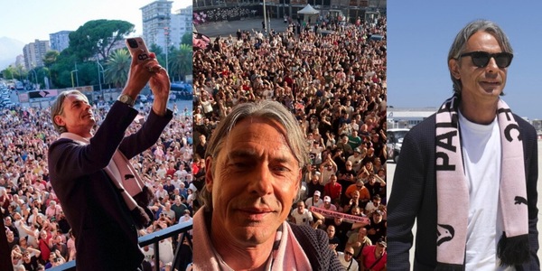 Pippo Inzaghi fa impazzire di gioia Palermo: l'accoglienza è da brividi