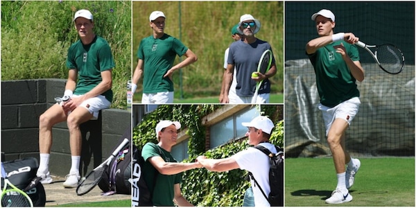 Sinner, allenamento con lo staff 'dimezzato' a Wimbledon: l'azzurro in campo senza Panichi e Badio