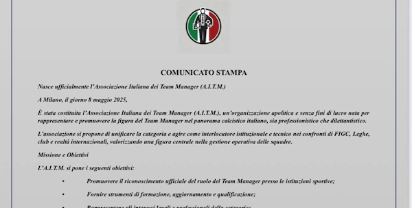 Nasce l'Associazione Italiana Team Manager: membri, missione ed obiettivi