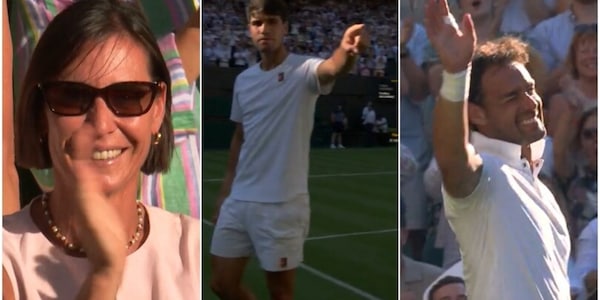 Alcaraz chiede la standing ovation di Wimbledon per Fognini: Flavia Pennetta emozionata in tribuna