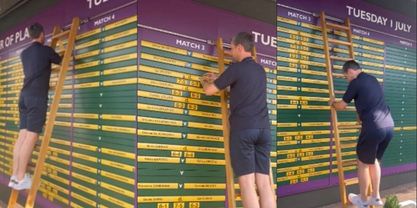 A Wimbledon il tempo si è fermato: il tabellone si aggiorna a mano come da tradizione