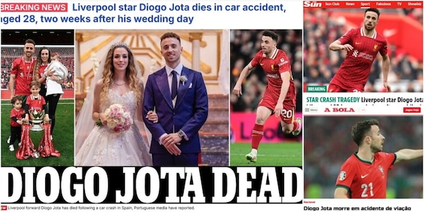 Il mondo scioccato dalla morte di Diogo Jota: le reazioni della stampa estera
