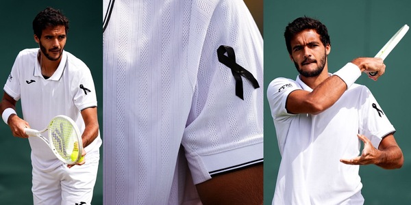 Wimbledon, Cabral in campo con il lutto per ricordare Diogo Jota