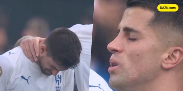 Cancelo e Ruben Neves distrutti: piangono durante il minuto di silenzio per Diogo Jota