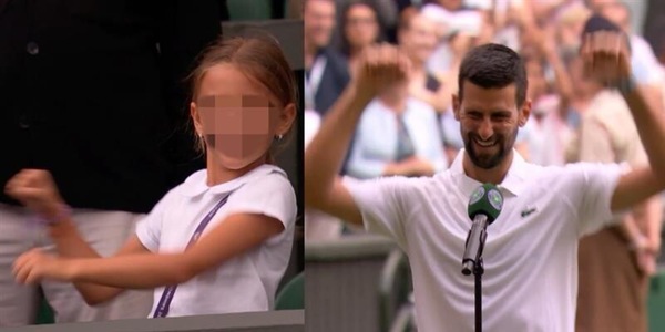 Djokovic e il dolcissimo balletto con la figlia per le 100 vittorie a Wimbledon