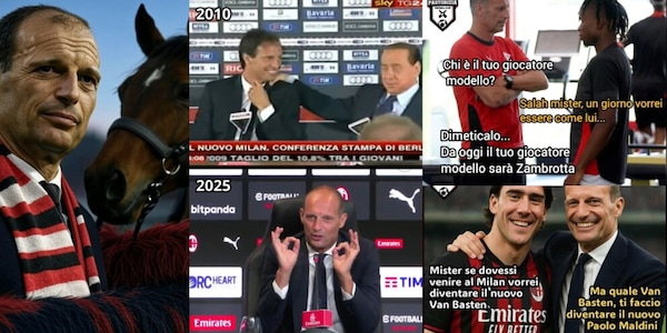 La presentazione di Allegri al Milan è già storia: i social si scatenano con ironie e meme