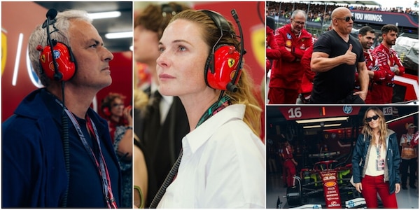 Tutti pazzi per la Ferrari: da Mourinho a Vin Diesel, parata di star a Silverstone ai box di Maranello