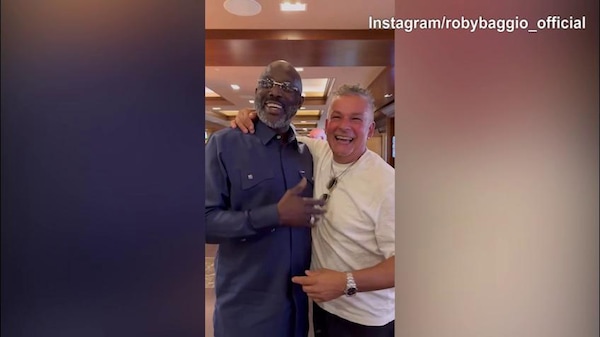 Weah-Roby Baggio, che risate insieme!