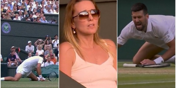 Djokovic che paura, scivola e cade contro Cobolli: la reazione spaventata della moglie in tribuna