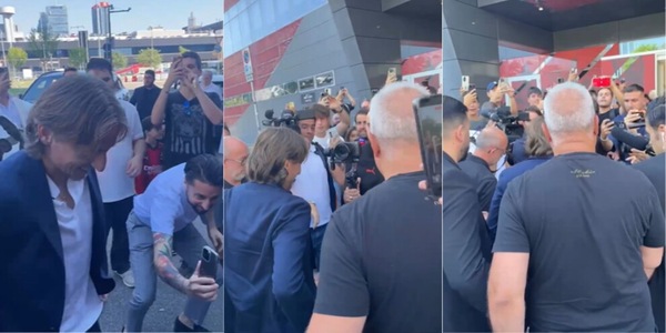 È Modric mania a Casa Milan: bagno di folla dei tifosi rossoneri