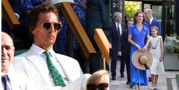 Kate Middleton a Wimbledon, applausi per il gesto da gentiluomo di Matthew McCounaghey