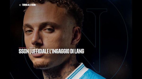 Napoli, ufficiale l'ingaggio di Lang
