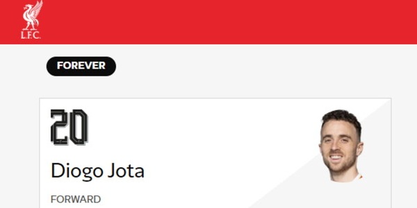 Diogo Jota Forever, il Liverpool crea una sezione speciale sul sito web