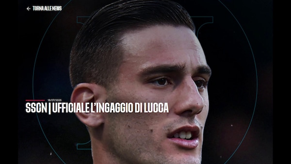 Il Napoli annuncia l'ingaggio di Lucca