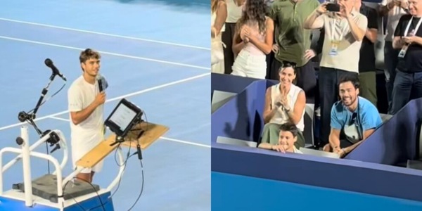 Cobolli e l'omaggio da brividi a Fognini in tribuna: "Grazie per tutto, Fabio". Poi scoppia a piangere