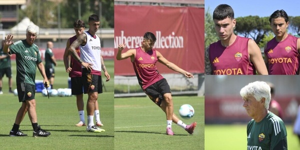 L'allenamento della Roma prima del Trastevere: assente Dovbyk