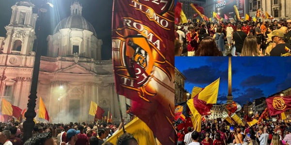 Roma, migliaia di tifosi in festa per i 98 anni del club