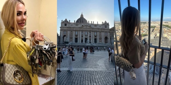 Ilary Blasi turista a San Pietro: la gita al Vaticano con Isabel e quelle chiavi della Cappella Sistina